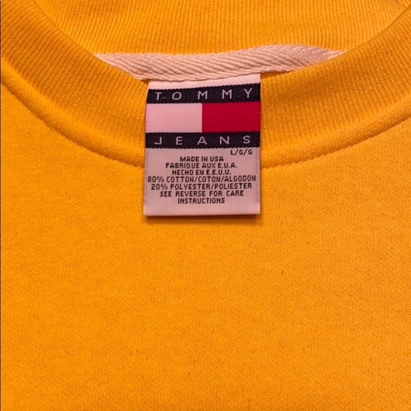 Tommy Hilfiger Jeans Yellow Crew Sweatshirt - Picture 4 of 5